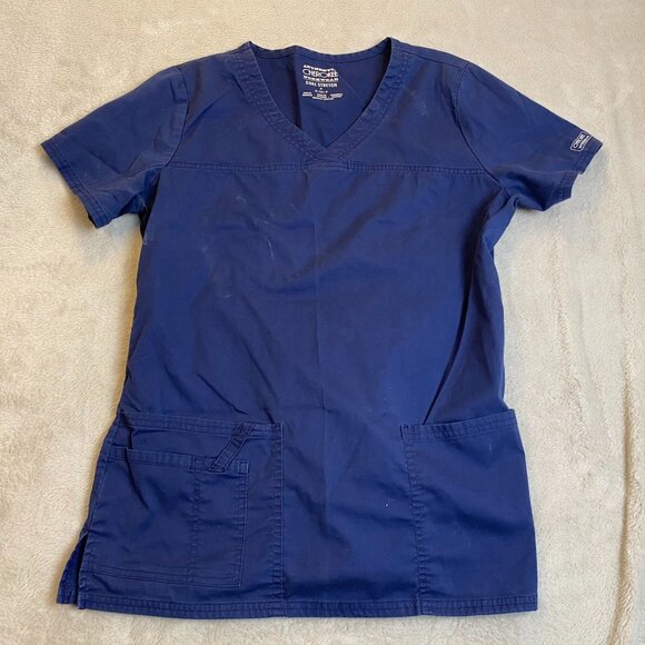 Mixed Lot of Womens Scrub Top Butter-Soft Cherokee Workwear Uniform Small Blue - Picture 3 of 16